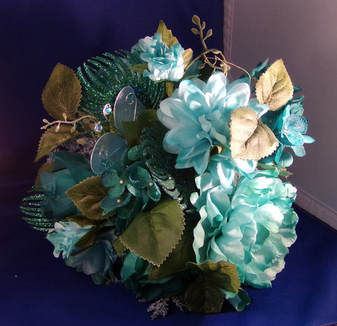 Bouquet-Teal Blue Butterfly